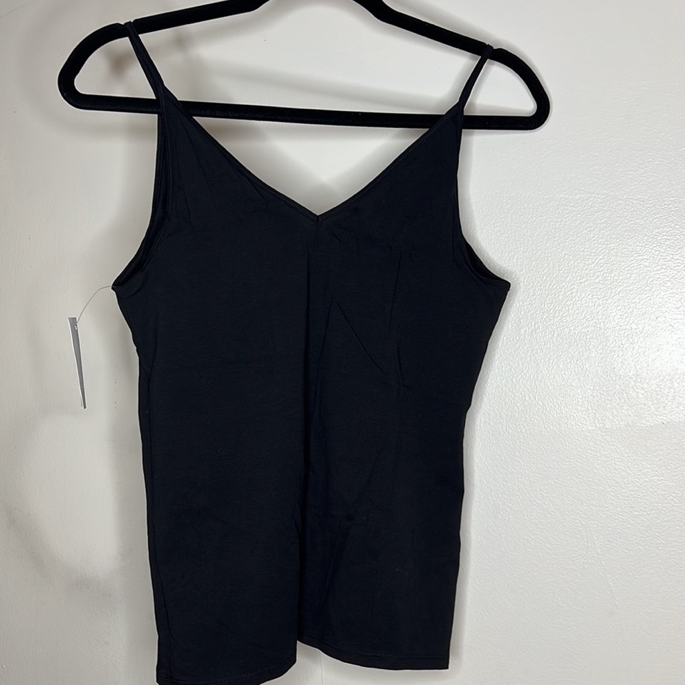 TWO Loft Black V Neck Tanks
